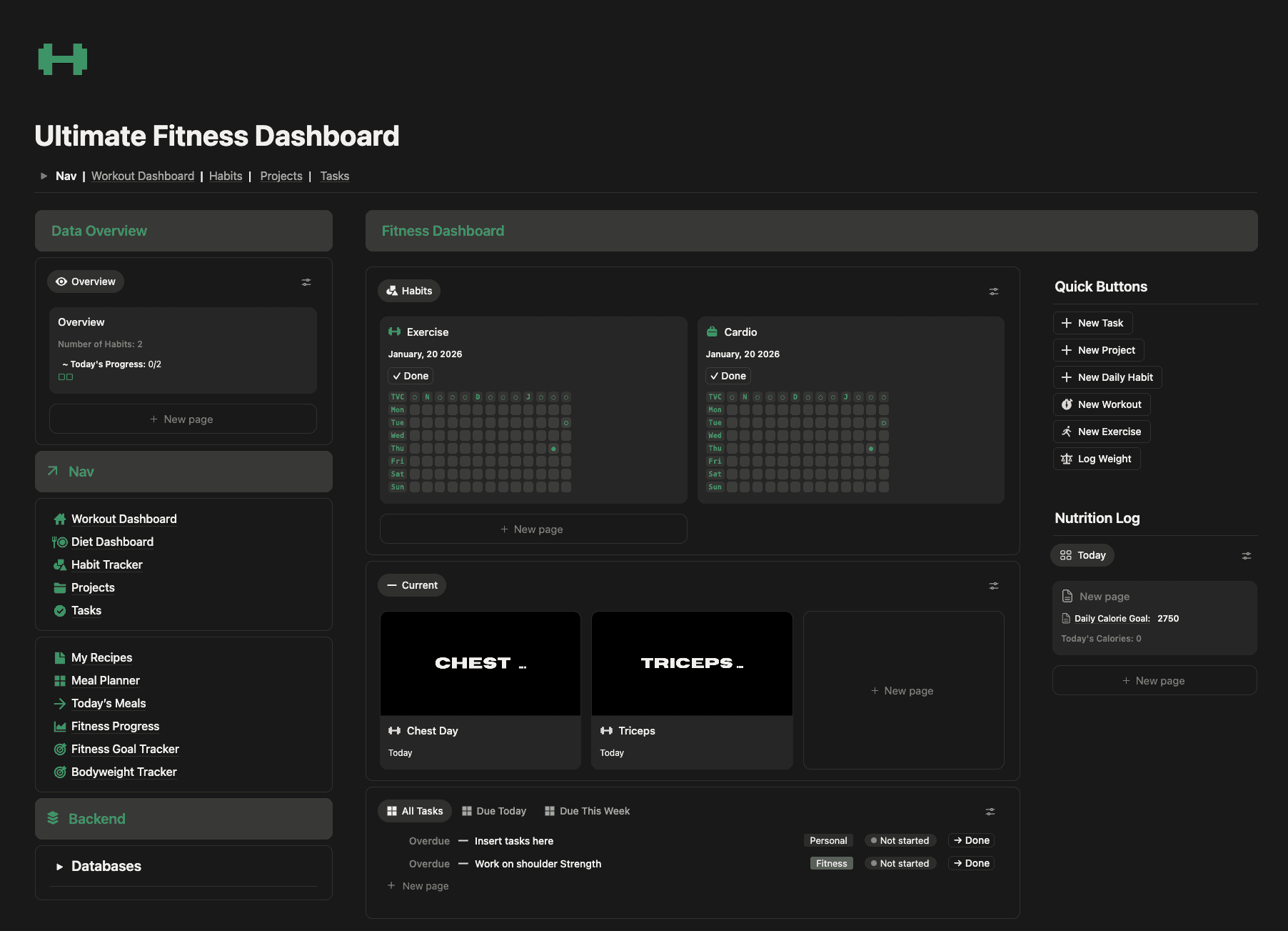 Fitness OS Dashboard