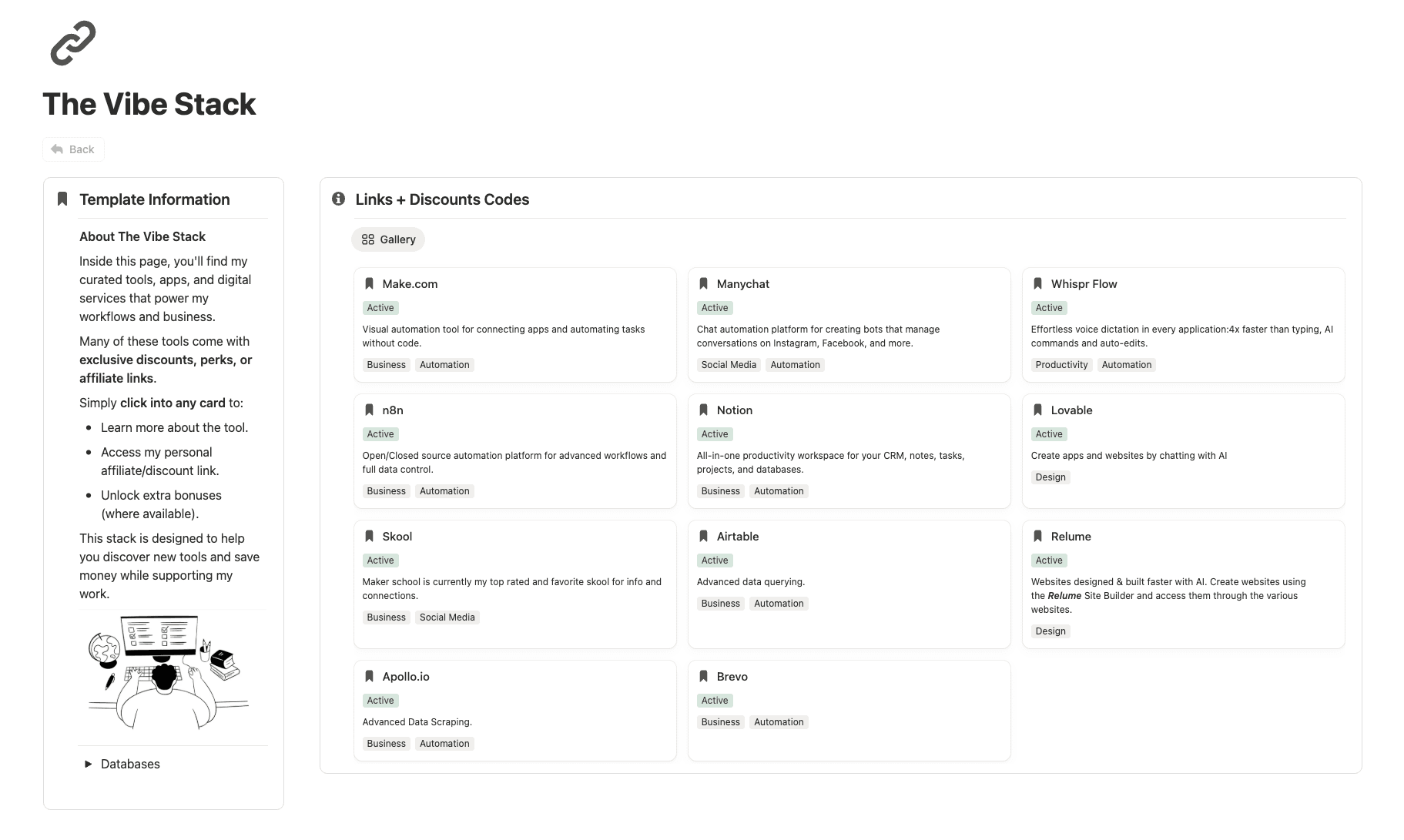 The Vibe Stack - Affiliate Discount Links