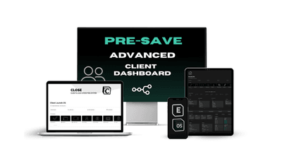 Client & Lead OS showing comprehensive client relationship management dashboard with lead tracking, pipeline visualization, automated follow-up sequences, and revenue forecasting tools
