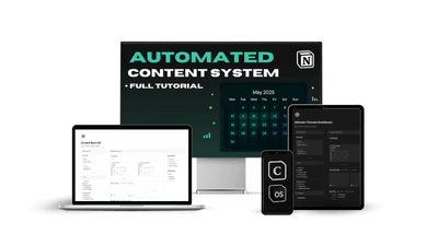 Content Stack OS interface featuring editorial calendar, multi-platform publishing workflow, SEO optimization tools, performance analytics, and team collaboration features