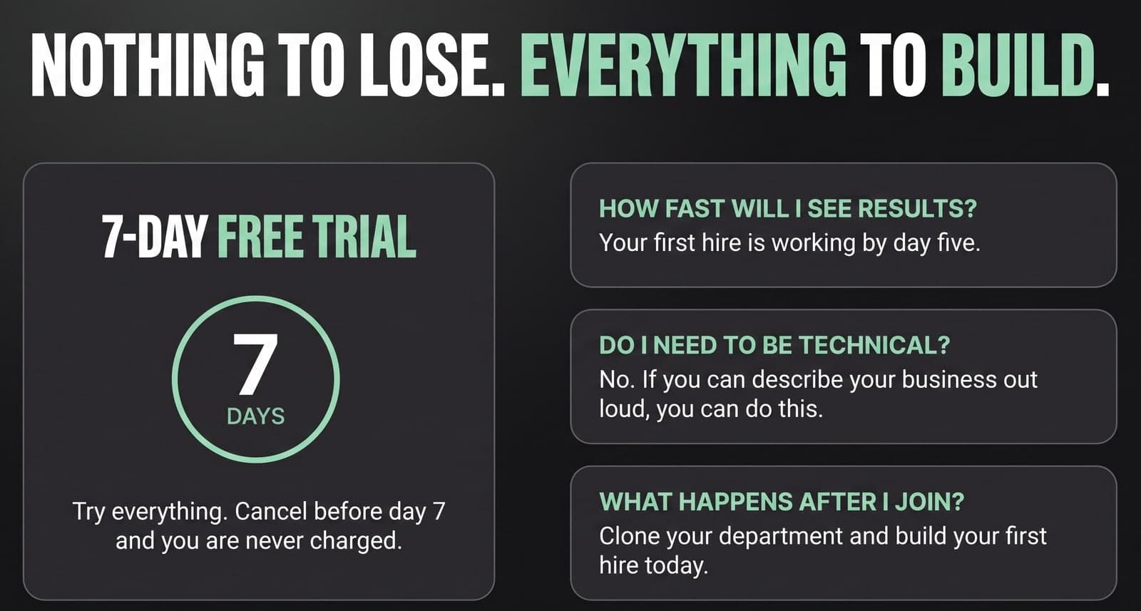 Nothing to lose, everything to build: the 7 day free trial inside The Vibe Stack